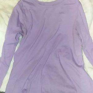 Plain purple crew neck